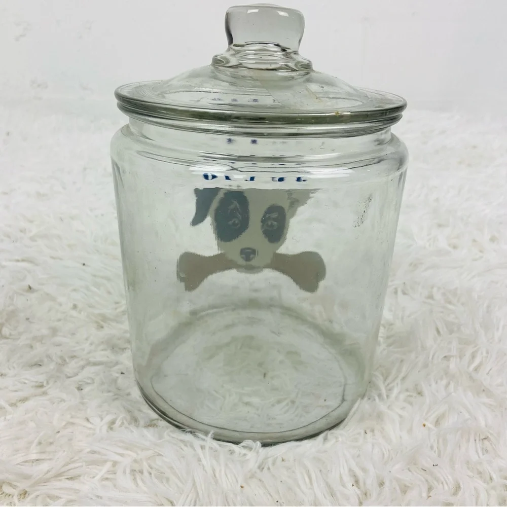 UNBRANDED glass dog Julio treats jar for dogs